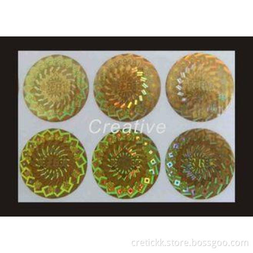 Eco Friendly TamperEvident Company Logo Printing Hologram S